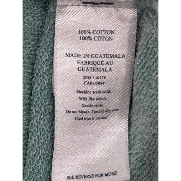 Faherty Mens Crewneck Sweatshirt Cotton Long Sleeve Mint Green Size XL - Picture 6 of 6